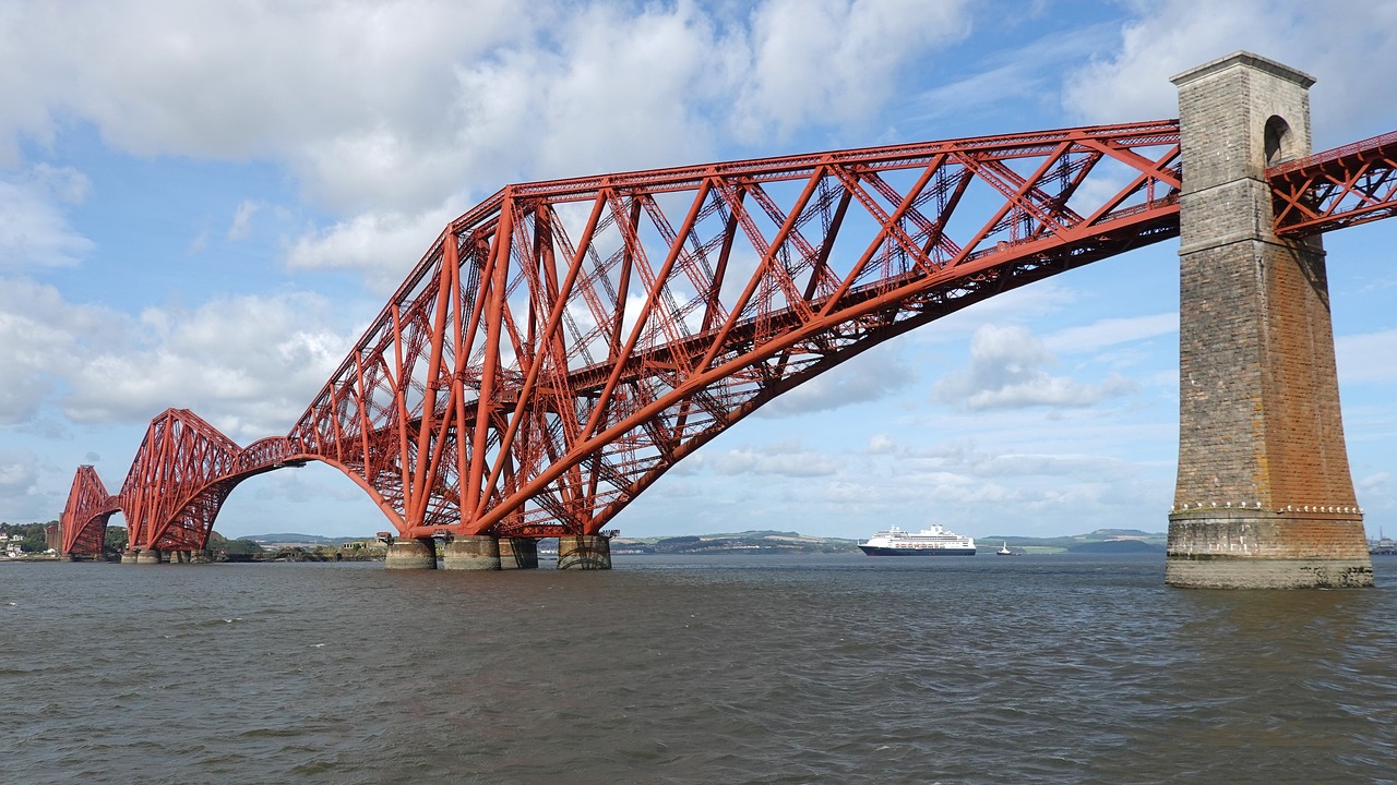 the forth bridge, railway bridge, steel